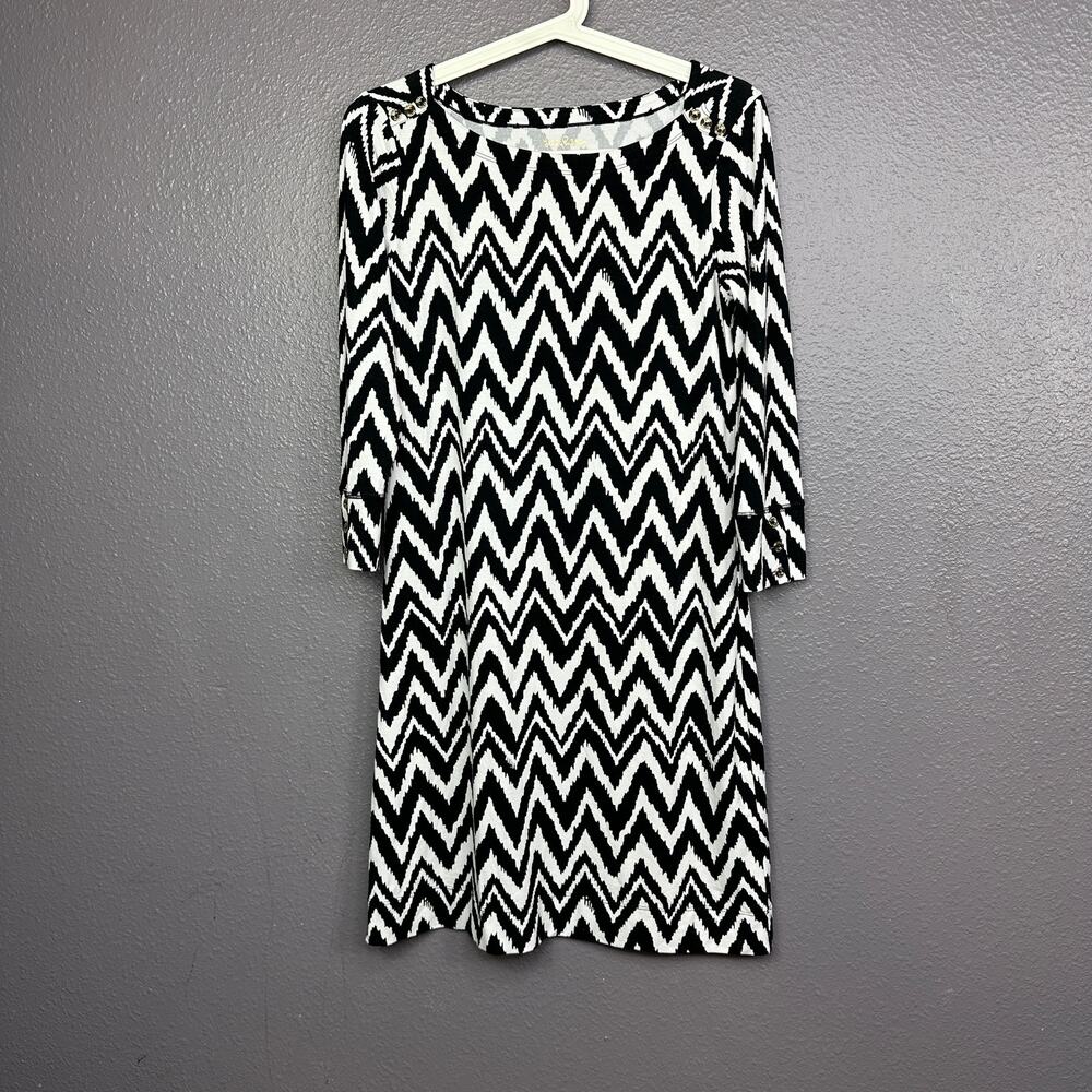 Lilly Pulitzer Shift Dress Small Sophie UPF 50 Onyx Get Your Chev On Solsafe